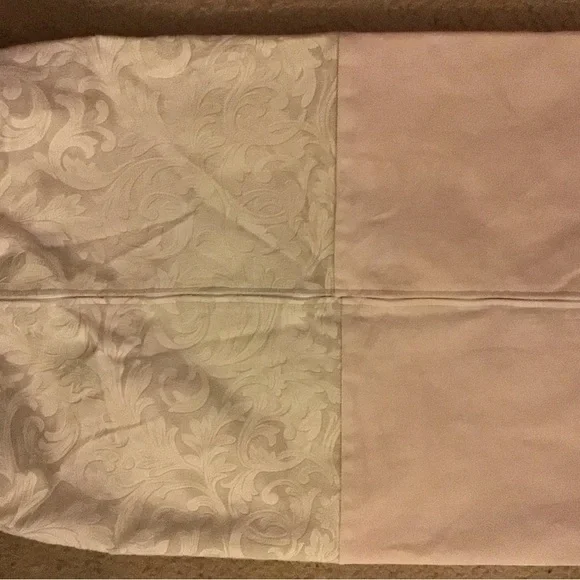 Stearns & Foster Cream Suede Paisley Roped Trim Luxury 58”Body Pillow Sham - Picture 10 of 11